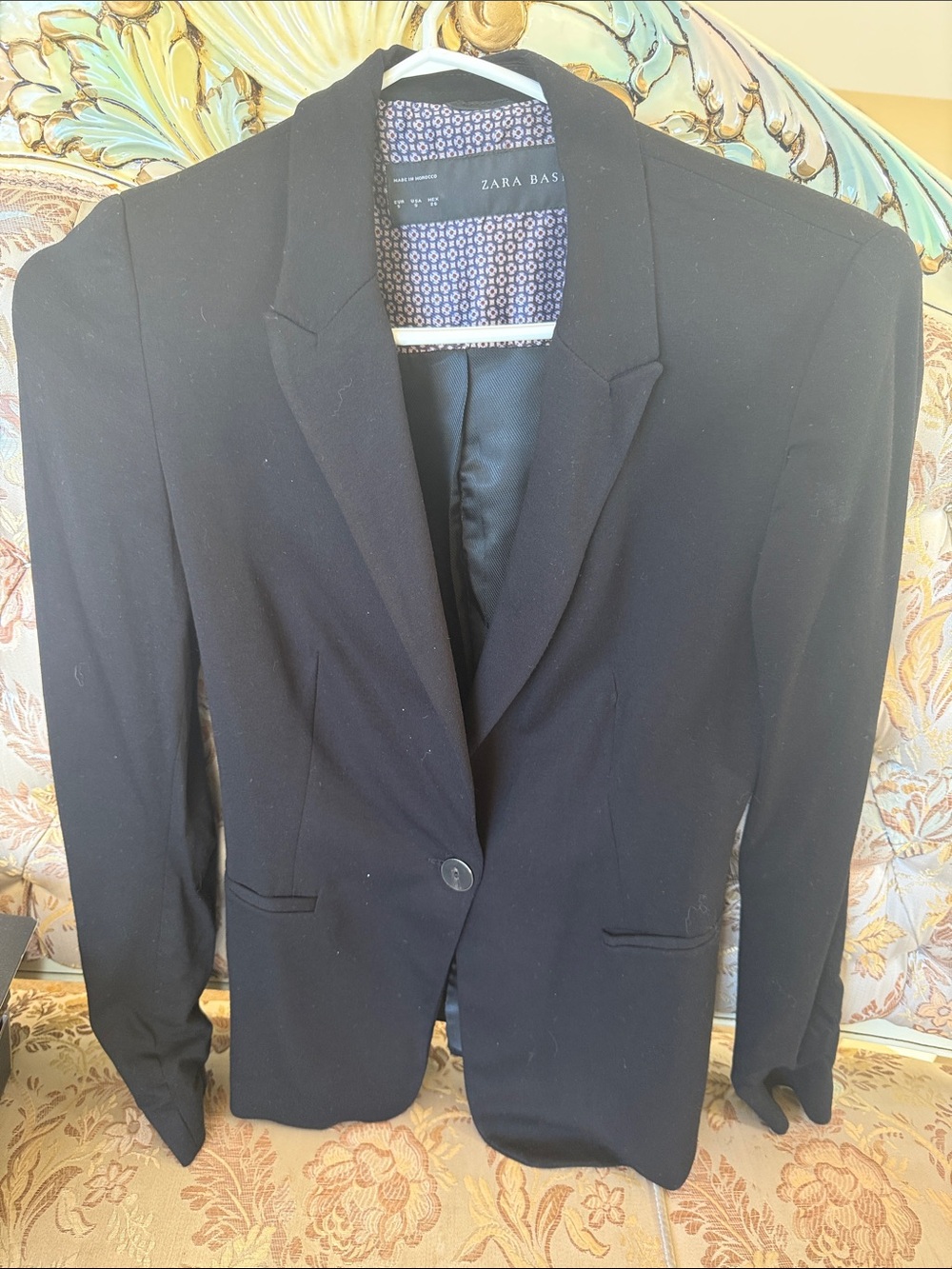 Zara Black Men's Single-Button Blazer